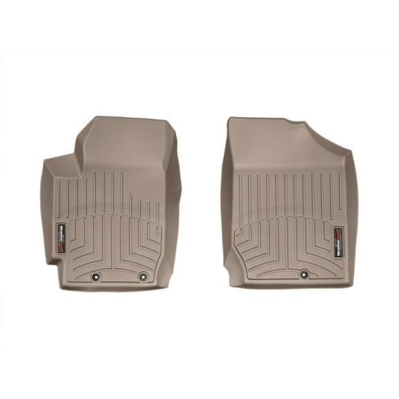 WeatherTech Custom Fit FloorLiners compatible with 2010-2013 Kia Forte - 1st Row (Driver & Passenger), Tan