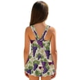 thumbnail image 2 of Tutolipy Grape Pattern Design Sleeveless Tank Swimsuit, Swim Dress Girls One Piece Swimsuit with Skirt for Beach Summer Beach Size 8-9 Years, 2 of 8