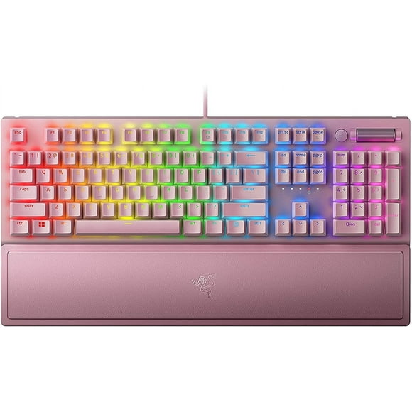 Razer BlackWidow V3 Mechanical Gaming Keyboard: Green Mechanical Switches - Tactile & Clicky - Chroma RGB Lighting - Compact Form Factor - Programmable Macro Functionality - Quartz