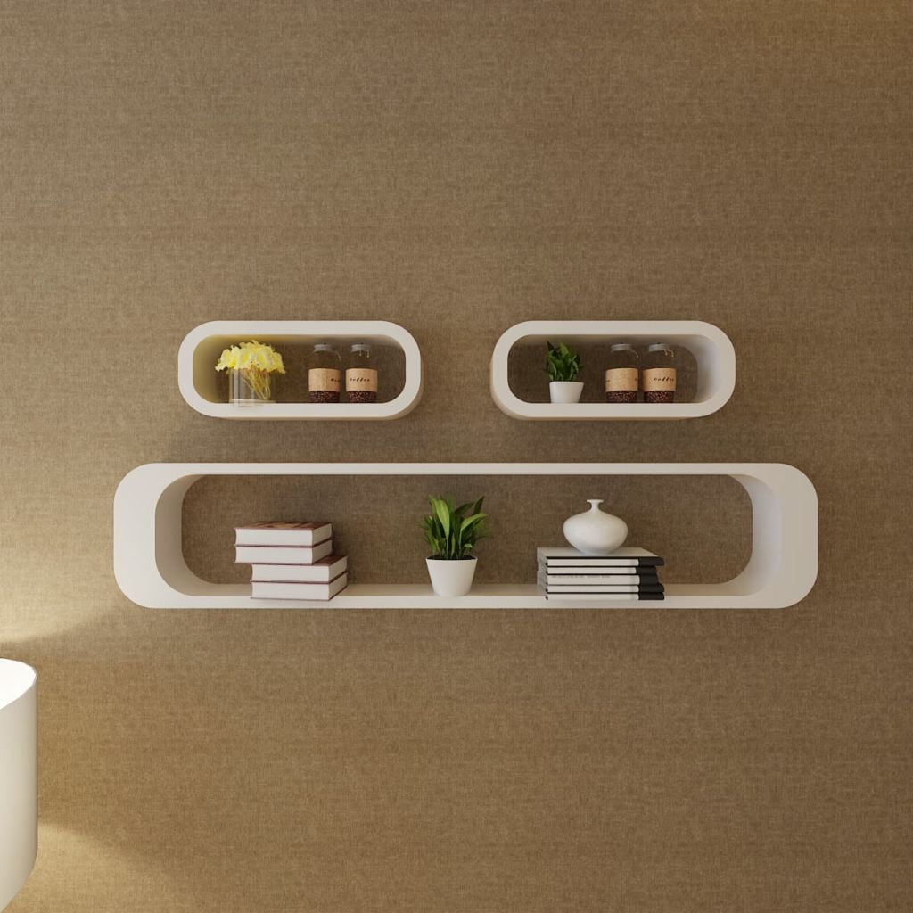 Clearance 3 Floating Wall Display Shelf, Wall Decor Storage Shelf, Wall Mount Display Rack for Bedroom