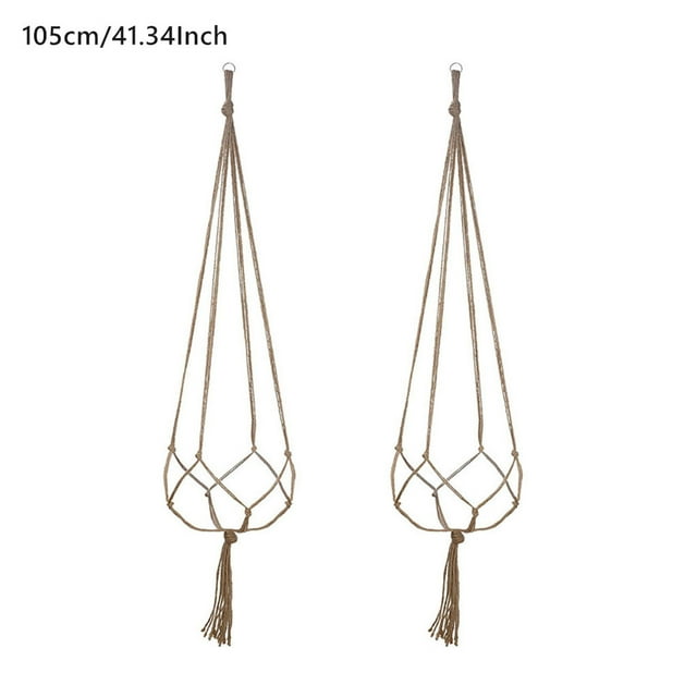 Weloille 2 Pcs Support de Plante en Corde de Coton pour Pot de Fleurs Décoration Intérieure