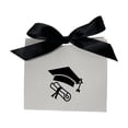 thumbnail image 3 of Graduation Gift Bags, 10 Pack Small Gift Bags 4.5"x1.7"x3.9", White Paper Gift Bags with Bow Ribbon, Graduation Cap Gift Bags Bulk Graduation Party Favors Decor Party Supplies, 3 of 7