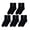Black, variant on sunsanly 5 Pairs Women Socks Mid-tube No Odor Thick Warm Solid Color High Elasticity Anti-slip Sweat-absorption Anti-shrink Sports Winter Socks