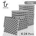 thumbnail image 3 of TOUO - Espuma insonorizante para pared, 6, 12 y 24 unidades, material absorbente de sonido de alta densidad, espuma acústica, aislamiento de ruido para techo, 3 of 5