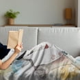 thumbnail image 3 of East Soft Flannel Fleece Throw Blanket, Eastern Woman Girl with Oriental Umbrella Drawing with Watercolor and Brushstrokes, Cozy Plush for Indoor and Outdoor Use, 60" x 80", Multicolor, by Ambesonne, 3 of 5