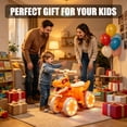 thumbnail image 6 of Xuanlur Dinosaur Balance Bike for 1-3 Year Olds, Toddler Bike with EVA Tires, Light-Up Wheels, Baby Bike with Music & Mist Spray Effects, Dinosaur Ride on Toy, Perfect First Birthday Gift, Yellow, 6 of 7