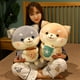 thumbnail image 2 of 20/35/45cm Kawaii Shiba Inu Dog Holding Bubble Tea Cup Plush Toys Stuffed Soft Animal Pillow Dolls for Girls Birthday Giftsgray45cm Deng Xun unisex, 2 of 2