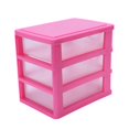 thumbnail image 1 of Mini translucent Drawer type plastic Storage Boxrose red 3 Layers, 1 of 5