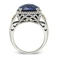 thumbnail image 4 of 8.70 Carat (ctw) Lab-Created Blue Sapphire Ring in Sterling Silver, 4 of 5