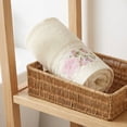 thumbnail image 7 of REGALWOVEN Floral Embroidered Hand Towels for Bathroom, 29" x 13" Soft Absorbent Flower Decorative Hand Towel Set Milk White 1pk, 7 of 7
