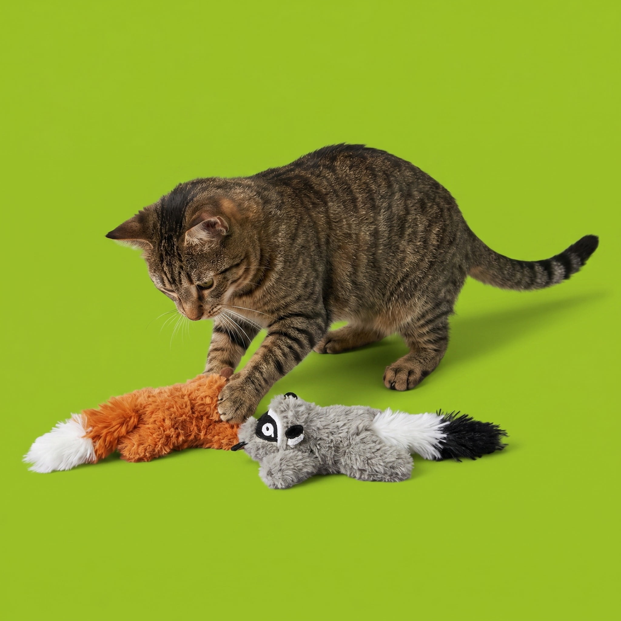 Vibrant Life Plush Cat Toys with Crinkle and Catnip, Lemur and Squirrel, 2 Count