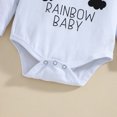 thumbnail image 4 of Baby Body Layette Set Onesies Para Niños Pequeños Recién Nacido Ropa De Manga Larga Otoño Invierno Niños Rainbow Romper Tops Pantalones Traje Con Sombrero Blanco Odeerbi LM103-9636, 4 of 9
