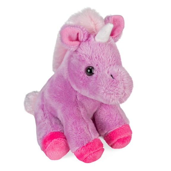 Wild Republic Pocketkins Eco Unicorn Lavender, Stuffed Animal, 5 Inches, Plush Toy, Made from Recycled Materials, Eco Friendly