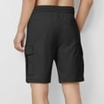 thumbnail image 4 of ZACPNCV Boys School Uniform Shorts with Pockets Jogger Summer Cargo Short for Kids Black 11-12 Years, 4 of 8