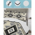 thumbnail image 4 of Brown Aztecs Twin Size Down Alternative Comforter, Lightweight Comforter Quilt Bedding Set with Pillow Shams Southwestern Stripe Native American Boho All Seasons Bed Comforter Duvet Insert 68"x86", 4 of 7