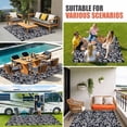 thumbnail image 3 of Black Spring Floral Outdoor Rug 4x6 Ft, Non Slip Washable Area Rug, Farmhouse Flowers Elegant Pastoral Patio Rugs Carpet Runner, Large Floor Mat for Indoor/Outdoor Deck Porch Camping, 3 of 8