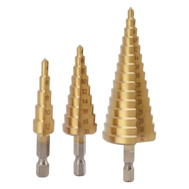 Juego de brocas escalonadas, abridor de orificios para taladro Pagoda Kit de abridor de orificios para taladro Pagoda Broca escalonada Integración perfecta