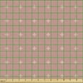 thumbnail image 2 of Ambesonne Rhombus Print Fabric by the Yard Upholstery, Retro and Simplistic, 2 Yards, Dried Rose Pale Salmon, 2 of 5