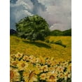 thumbnail image 2 of Monahan, Jodi 12x14 Black Ornate Wood Framed with Double Matting Museum Art Print Titled - Tuscan Sunflowers II, 2 of 4