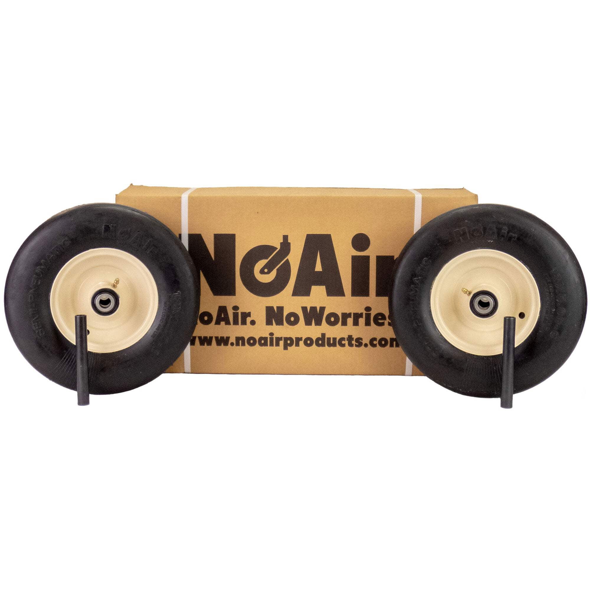 NoAir® (2) Flat Free Wheel Assembly 13x5.00-6 Fits Kubota Z400