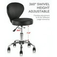 thumbnail image 6 of KLASIKA Black Rolling Swivel Salon Stool Chair with Wheel Back Lumbar Support Seat Adjustable Height 22" Hydraulic Chair for Beauty Barber Manicure Lash 2 Pack, 6 of 8