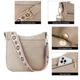 thumbnail image 4 of Bandoleras BOSTANTEN Trendy de piel vegana Hobo gris claro, 4 of 7