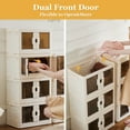 thumbnail image 4 of Nextay Stackable Storage Bins with Lids, 37QT Lockable Foldable Organizer with Wheels & Doors, Medium, 4 of 9