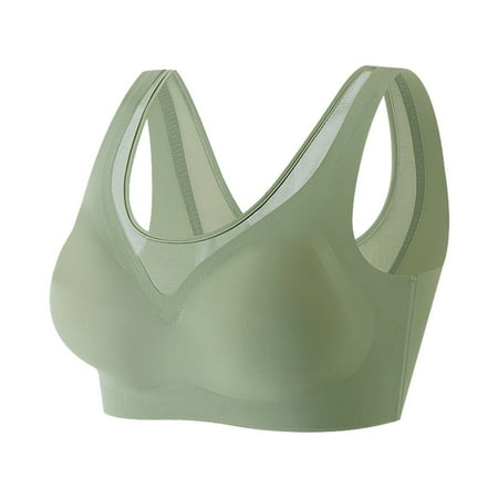XFHLMJFF Breathable Bra For Women Everyday Bralette Seamless Backless Wireless Fixed Cup Vest Stylish Underwear