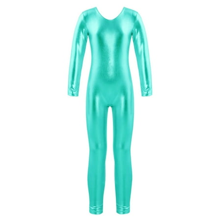 

MSemis Girls Shiny Metallic Gymnastics Unitard Dance Leotard Bodysuits