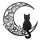 thumbnail image 2 of Decoración de pared de metal de 33 cm con silueta de gato negro, placa colgante de pared Estilo A, 2 of 9