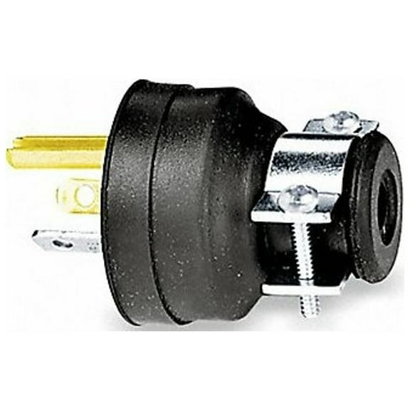 Straight Blade Plug, 7-15P, 15 A, 277V AC, 2 Pole, Screw Terminals, Grounded
