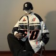 thumbnail image 1 of Nueva chaqueta americana de cuero Pu para primavera y otoño, traje de piloto de Hip-Hop callejero para motocicleta, Top bordado informal holgado y fresco de marca a la moda, 1 of 5
