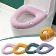 thumbnail image 4 of Thicker Bathroom Toilet Seat Cover Pads Toilet Seat Cushion Thickened Toilet Cover Knitted Toilet Seat Cushion Washable Household Toilet Cover Winter Warm Toilet Seat Cover Mat (D), 4 of 4