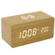 thumbnail image 1 of Reloj despertador digital de madera con carga inalámbrica 3 alarmas Pantalla LED Control de sonido p Tomshoo  Despertador de madera, 1 of 7
