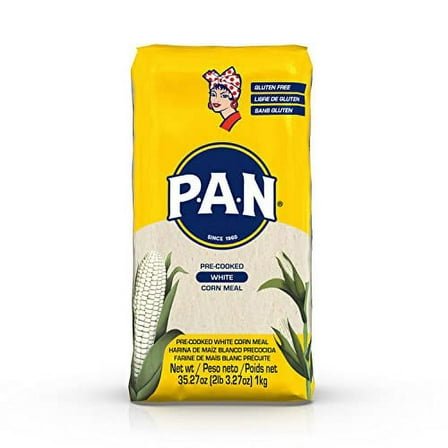 P.A.N. White Corn Meal â€“ Pre-cooked Gluten Free and Kosher Flour for Arepas (2.2 lb/Pack of 1)