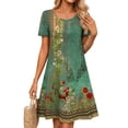 thumbnail image 4 of Fantaslook Boho Summer Dresses for Women Casual Short Sleeve T Shirt Dress with Pockets Beach Vacation Clothes, 4 of 9
