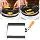 thumbnail image 3 of Anillos Cuadrados de Huevo para Plancha Huevo de Acero Inoxidable Antiadherente con Mangos Aislantes de Silicona Cepillo para Aceite y Separador de Huevos Ideal para Freír Huevos Tortillas y Tortitas, 3 of 8