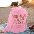 thumbnail image 2 of CUSTG Oversized Hoodies For Women Casual Long Sleeve Back Letter Printed Hooded Sweatshirts Pullover Tops Stylish Streetwear, 2 of 4