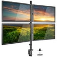 thumbnail image 2 of Mount-It! 4 Monitor Stand | Quad Monitor Desk Mount | Fits Four Computer Screens 19 21 24 27 29 30 32 Inches | Heavy Duty Height Adjustable Arms | VES, 2 of 4
