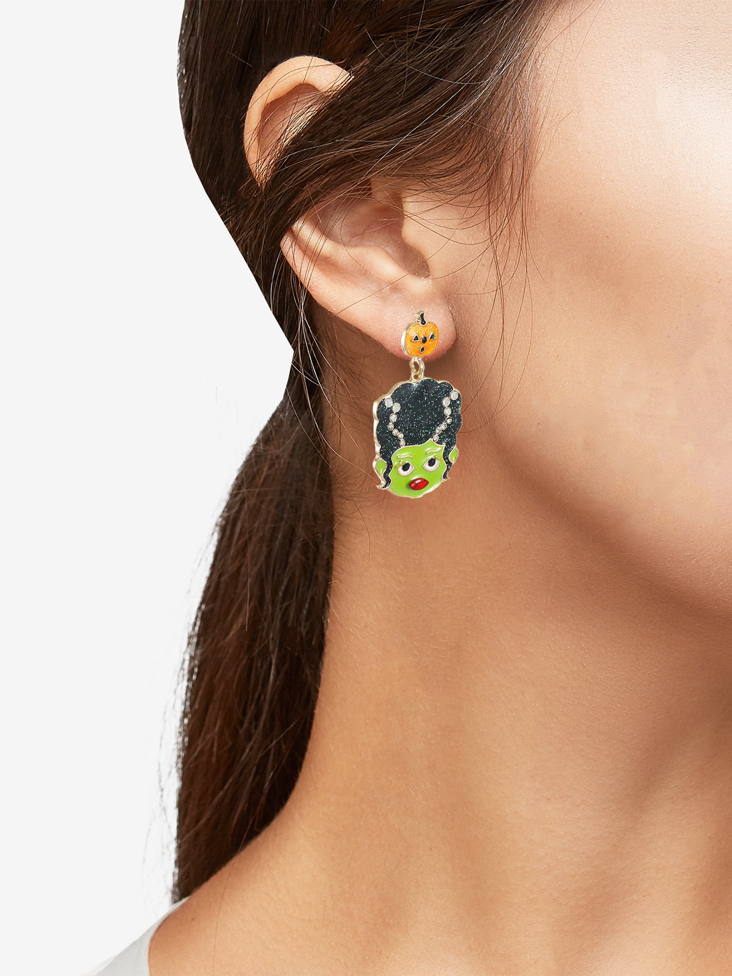 Way to Celebrate Halloween Bride of Frankenstein Earring, 1 pair