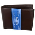 thumbnail image 2 of Bifold Men's Genuine Leather Center Flap Multi Card Holder Wallet NEW (Brown), 2 of 6