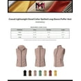 thumbnail image 2 of MixMatchy Women's Casual Lightweight Stand Collar Quilted Long Sleeve Puffer Vest, 2 of 7