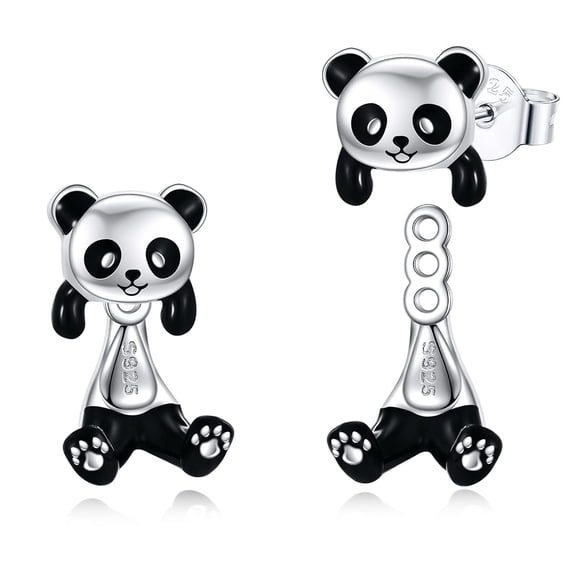 YAFEINI 925 Sterling Silver Panda Earrings for Women Animal Stud Earrings Panda Jewelry Gifts Birthday Hypoallergenic