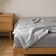 thumbnail image 6 of Btomtd Solid Color Summer Quilt, Breathable Cooling Blanket for Bedroom & Dormitory, Washable Lightweight Comforter, 59" x 79" (Gray), 6 of 6