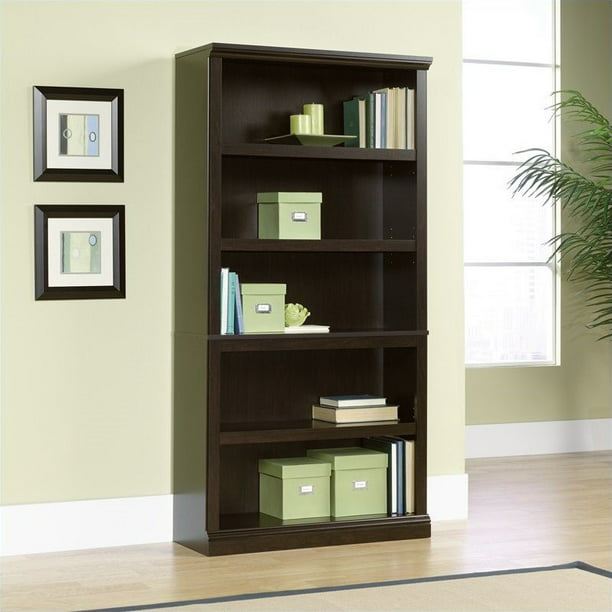 Shelf Bookcase Jamocha Wood Finish, Sauder Select Collection 5 Shelf Bookcase Estate Black Friday