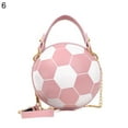 thumbnail image 3 of Ludlz Basketball Shaped Purse For Women Cross Body Handbag Girls Messenger Bag Tote Shoulder PU Leather Round Handbags, 3 of 5