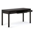 thumbnail image 3 of SIMPLIHOME Hollander SOLID WOOD Contemporary Modern 60 inch Wide Home Office Desk, Writing Table, Workstation, Study Table Furniture in Hickory Brown with 2 Drawerss, 3 of 5