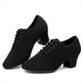 thumbnail image 4 of YOURDIARY Latin Dance Shoes for Women Lace-Up Straight Sole Professional Practice Performance Salsa Modern Ballroom Dance Shoes, 4 of 13