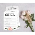 thumbnail image 4 of Inkdotpot 50-PackFloralWho Know The Bride Best How Well Do You Know The Bride Bridal Shower Bachelorette PartyGameActivityCards, 4 of 7