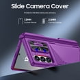 thumbnail image 4 of Vizvera para Samsung Galaxy Z Fold 6 Funda de Teléfono, con Soporte para Tarjetas RFID, Soporte para S Pen, Cubierta de Cámara, Funda Protectora de Silicona a Prueba de Golpes - Morado, 4 of 7